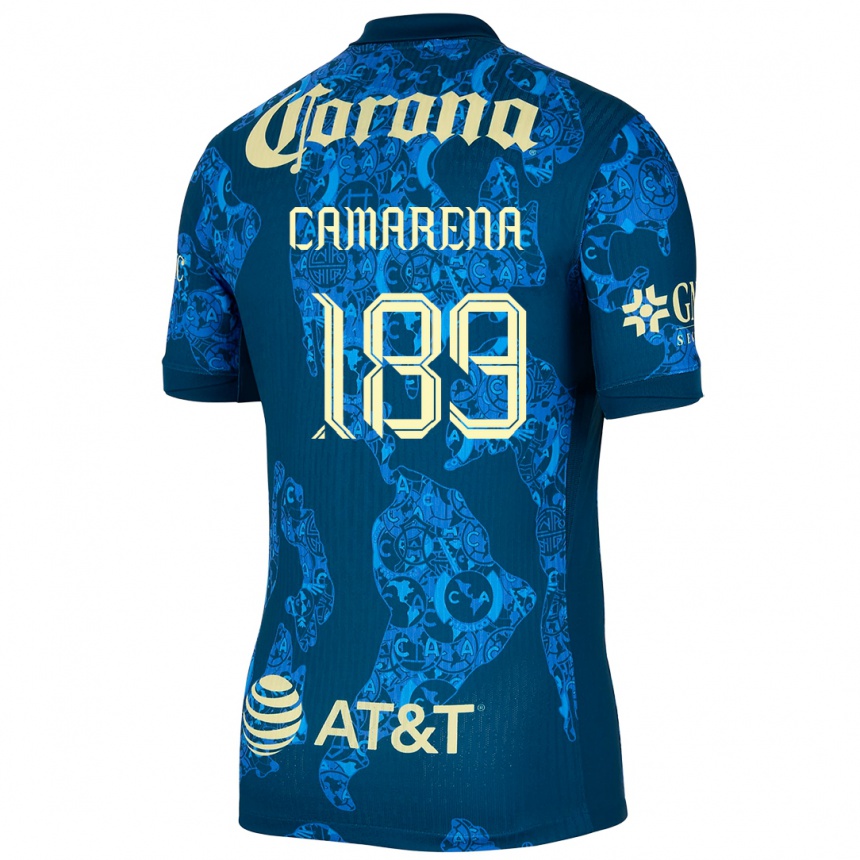 Men Football Luis Camarena #189 Blue Yellow Away Jersey 2024/25 T-Shirt Australia