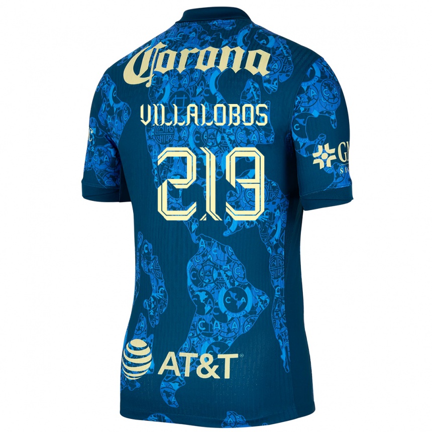 Men Football Patricio Villalobos #219 Blue Yellow Away Jersey 2024/25 T-Shirt Australia