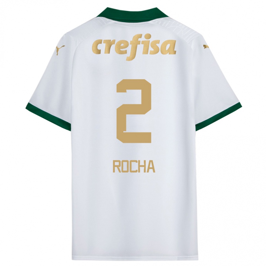 Men Football Marcos Rocha #2 White Green Away Jersey 2024/25 T-Shirt Australia