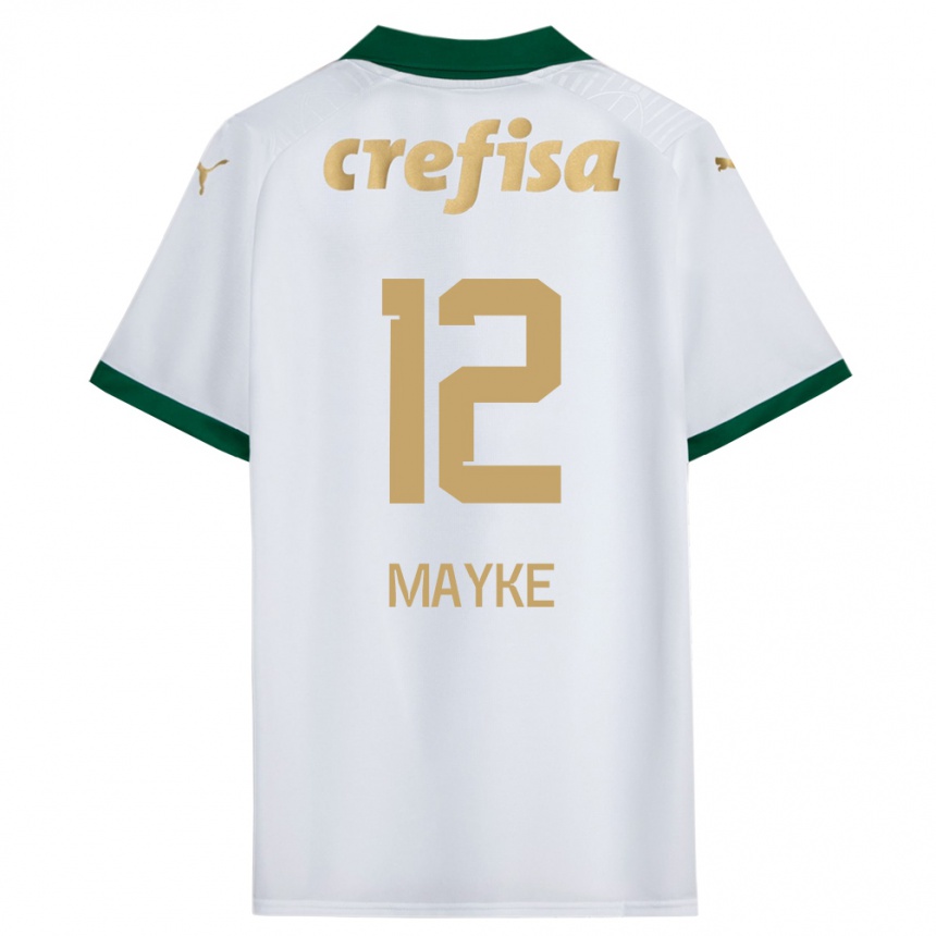 Men Football Mayke #12 White Green Away Jersey 2024/25 T-Shirt Australia