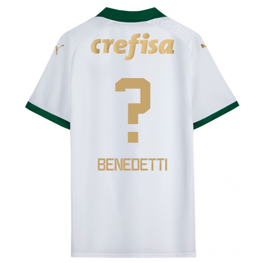 Men Football Luis Benedetti #0 White Green Away Jersey 2024/25 T-Shirt Australia