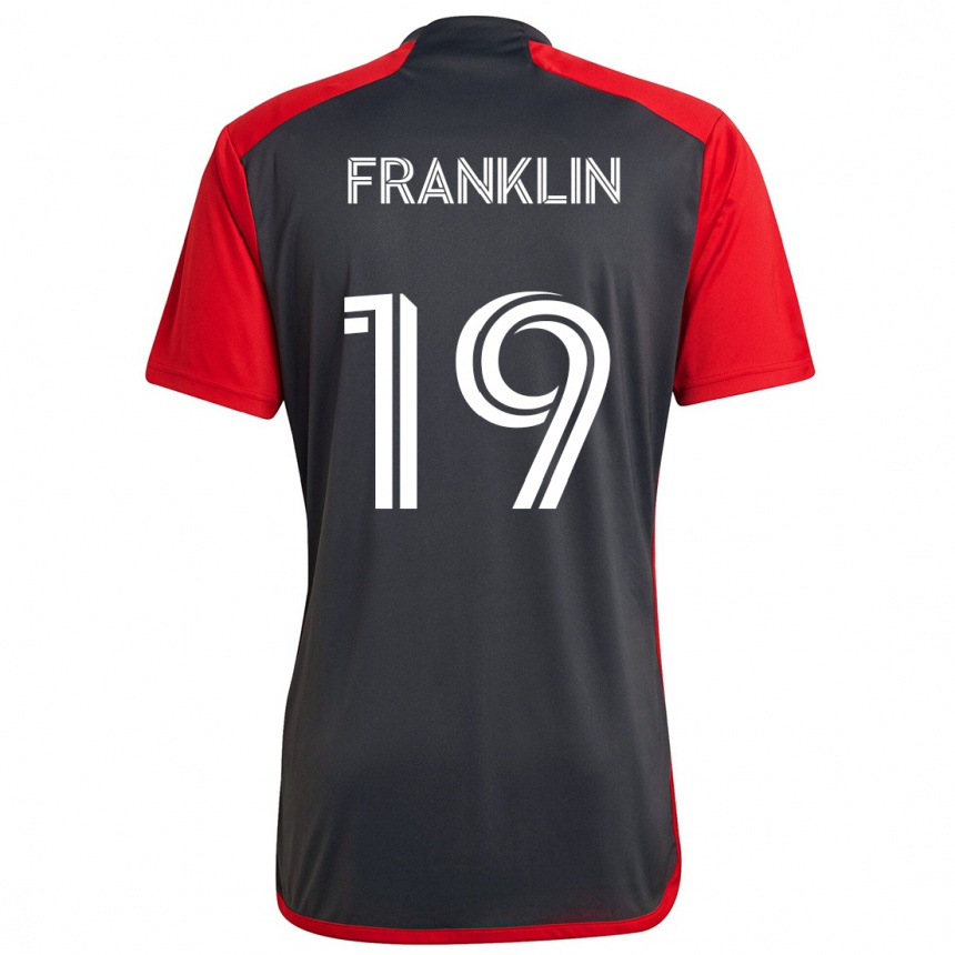 Women Football Kobe Franklin #19 Grayn Red Home Jersey 2024/25 T-Shirt Australia