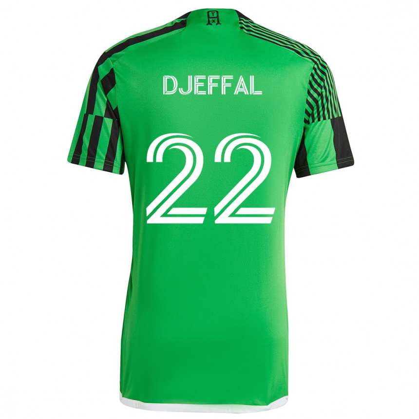 Women Football Sofiane Djeffal #22 Green Black Home Jersey 2024/25 T-Shirt Australia