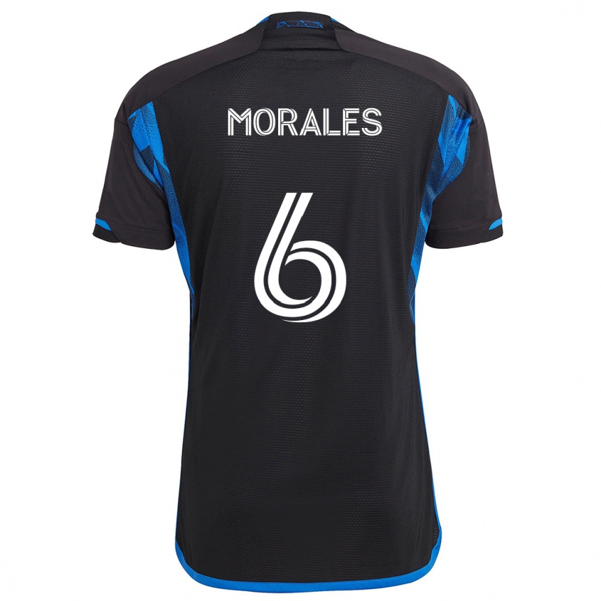 Women Football Alfredo Morales #6 Blue Black Home Jersey 2024/25 T-Shirt Australia