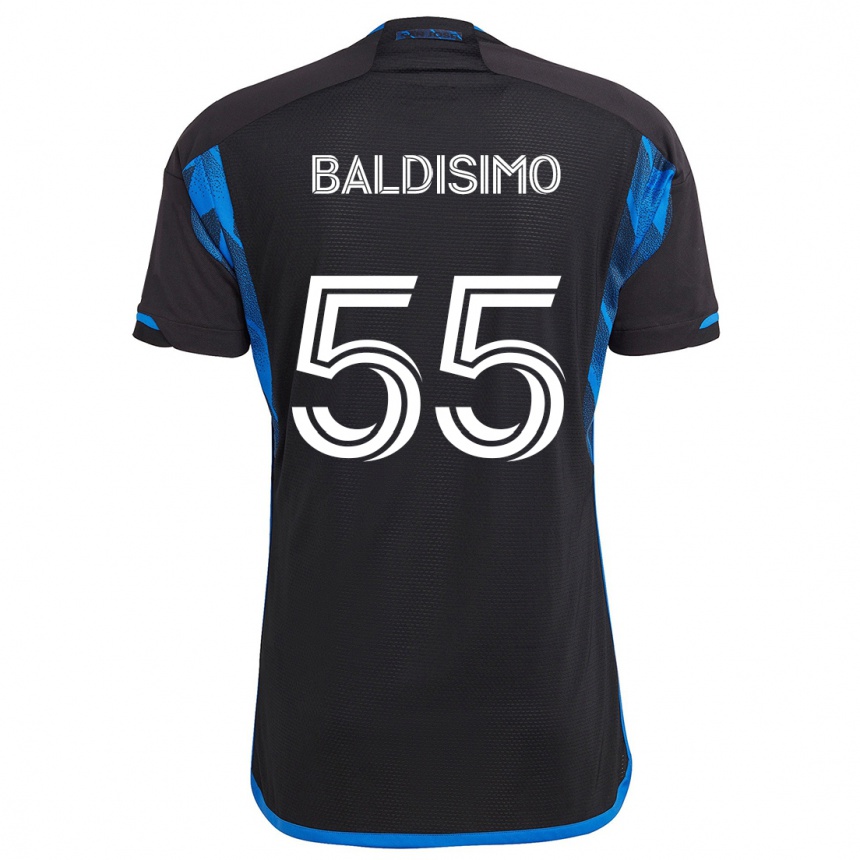 Women Football Michael Baldisimo #55 Blue Black Home Jersey 2024/25 T-Shirt Australia