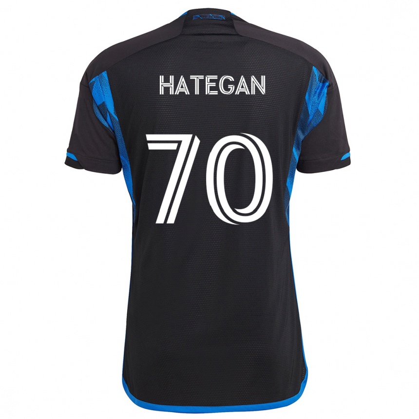 Women Football Roberto Hategan #70 Blue Black Home Jersey 2024/25 T-Shirt Australia