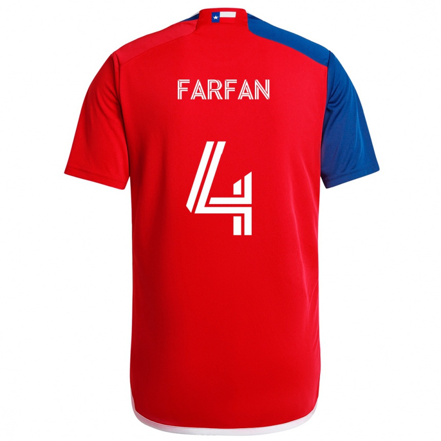 Women Football Marco Farfán #4 Blue Red Home Jersey 2024/25 T-Shirt Australia