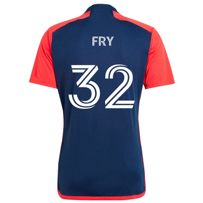 Women Football Malcolm Fry #32 Blue Red Home Jersey 2024/25 T-Shirt Australia