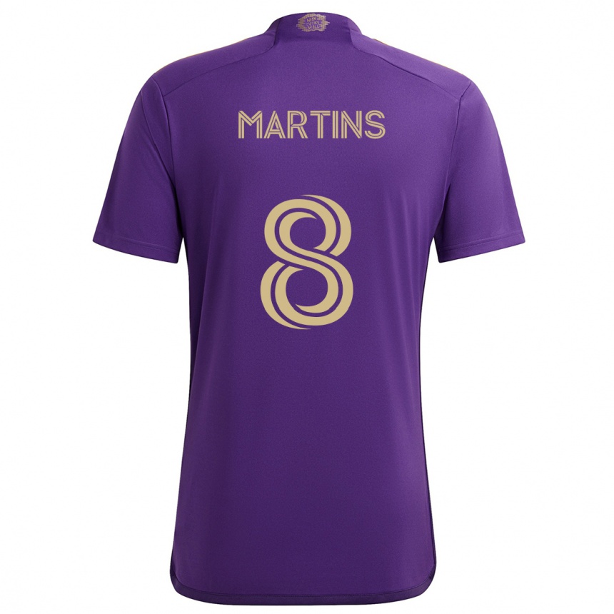 Women Football Felipe Martins #8 Purple Yellow Home Jersey 2024/25 T-Shirt Australia