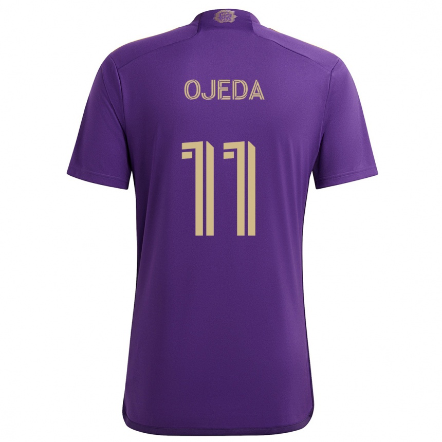 Women Football Martín Ojeda #11 Purple Yellow Home Jersey 2024/25 T-Shirt Australia