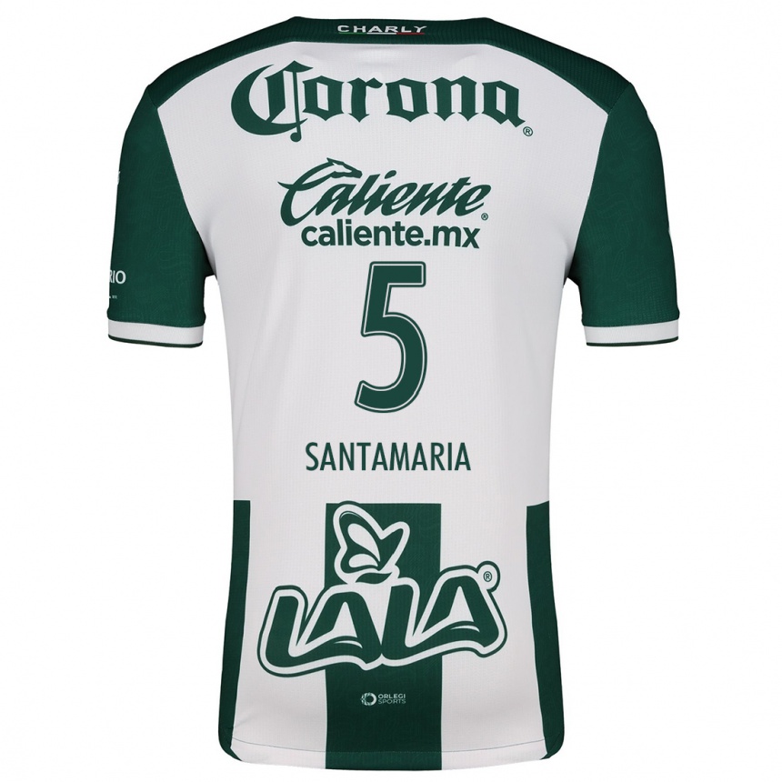 Women Football Anderson Santamaría #5 Green White Home Jersey 2024/25 T-Shirt Australia