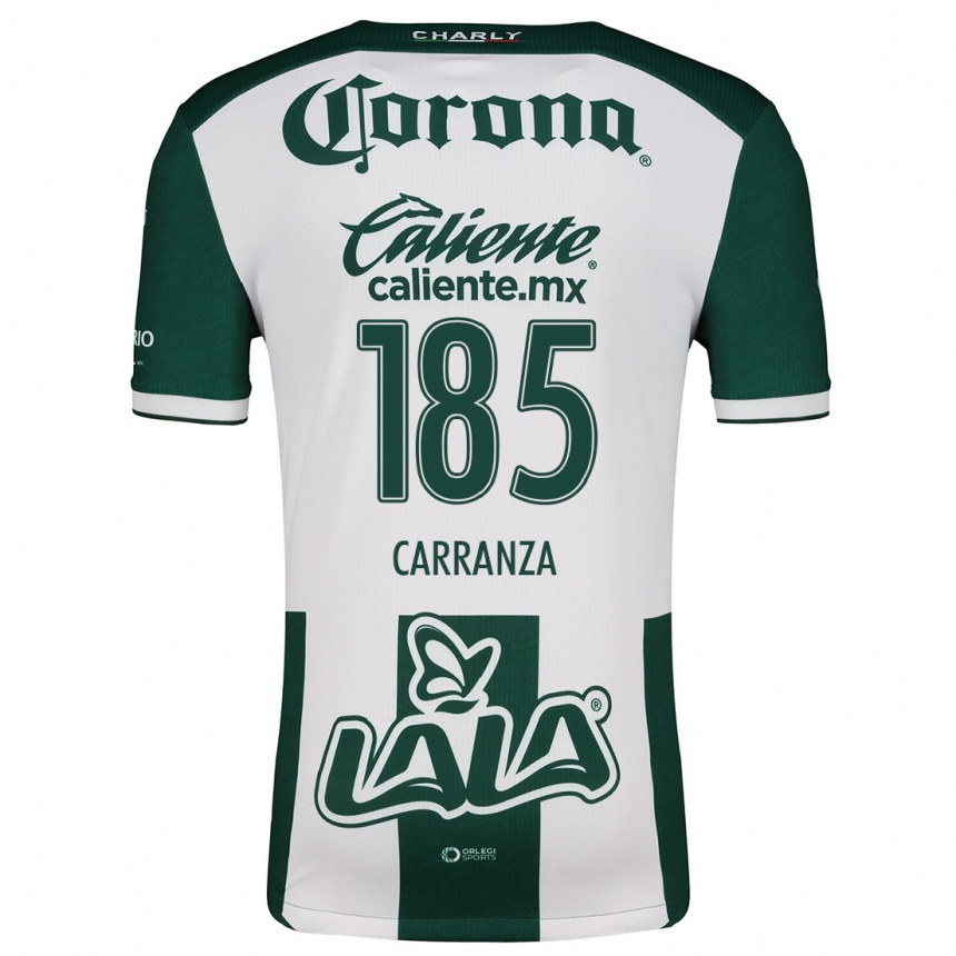 Women Football Héctor Carranza #185 Green White Home Jersey 2024/25 T-Shirt Australia