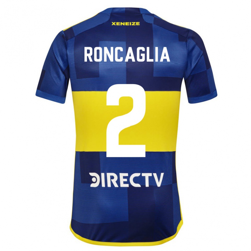 Women Football Facundo Roncaglia #2 Blue Yellow Home Jersey 2024/25 T-Shirt Australia