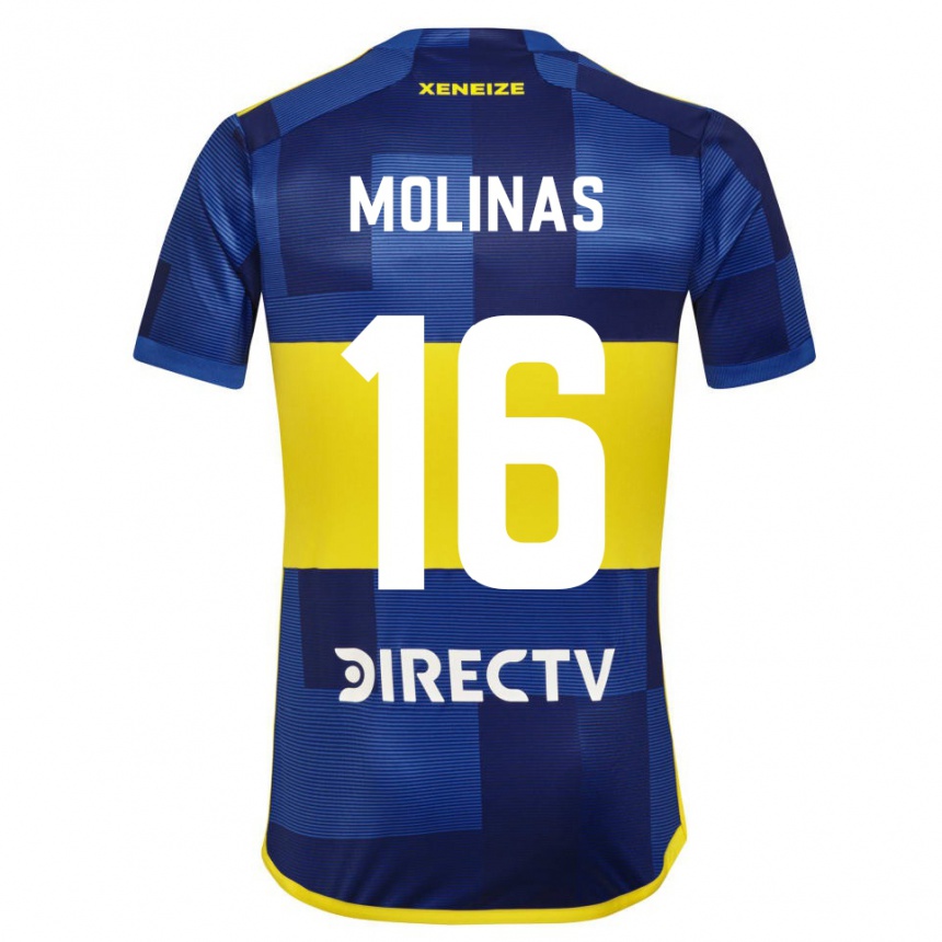 Women Football Aaron Molinas #16 Blue Yellow Home Jersey 2024/25 T-Shirt Australia