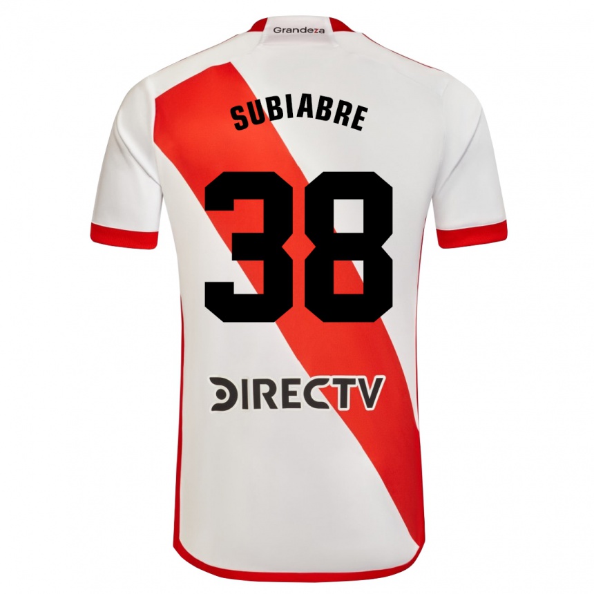 Women Football Ian Subiabre #38 White Red Home Jersey 2024/25 T-Shirt Australia