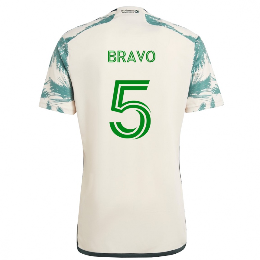 Women Football Claudio Bravo #5 Beige Brown Away Jersey 2024/25 T-Shirt Australia