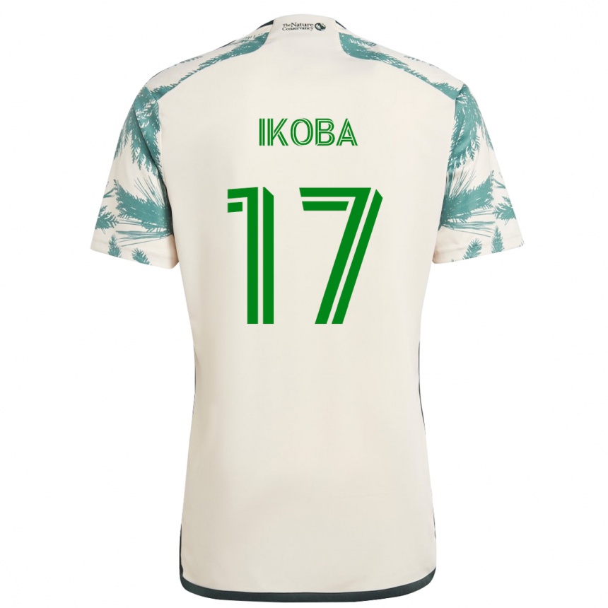 Women Football Tega Ikoba #17 Beige Brown Away Jersey 2024/25 T-Shirt Australia