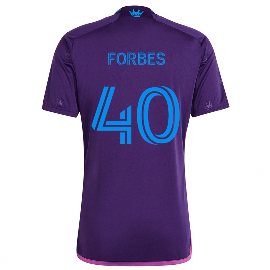 Women Football Jahlane Forbes #40 Purple Blue Away Jersey 2024/25 T-Shirt Australia