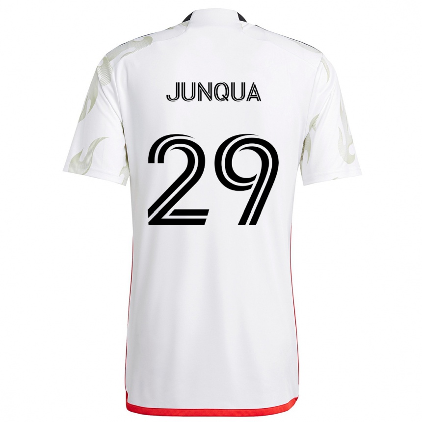 Women Football Sam Junqua #29 White Red Black Away Jersey 2024/25 T-Shirt Australia