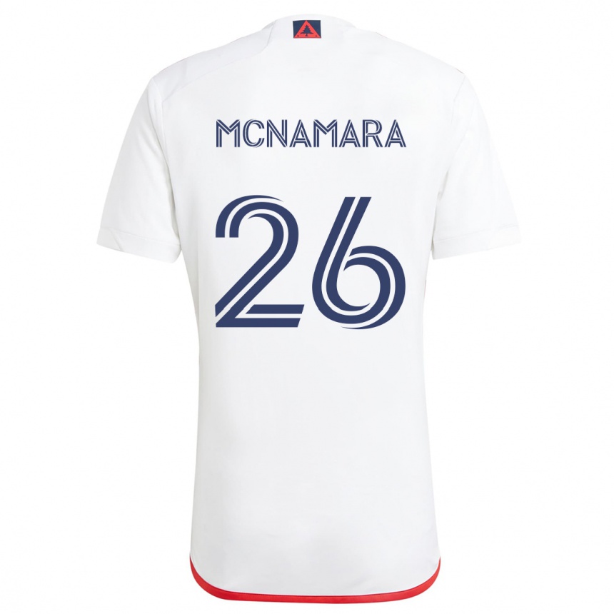 Women Football Tommy Mcnamara #26 White Red Away Jersey 2024/25 T-Shirt Australia