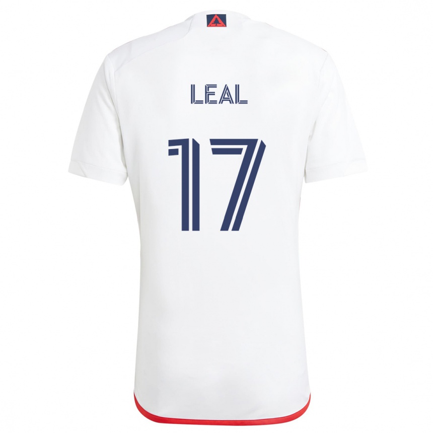 Women Football Patrick Leal #17 White Red Away Jersey 2024/25 T-Shirt Australia