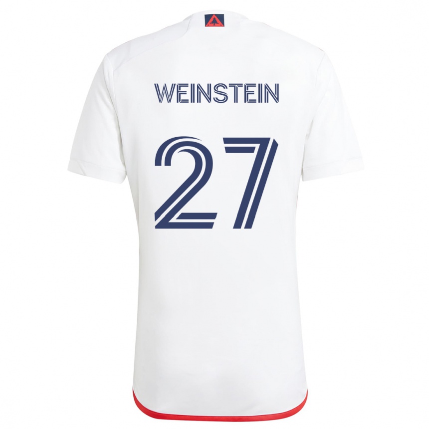 Women Football Max Weinstein #27 White Red Away Jersey 2024/25 T-Shirt Australia