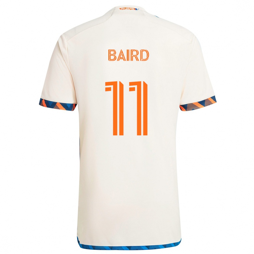 Women Football Corey Baird #11 White Orange Away Jersey 2024/25 T-Shirt Australia