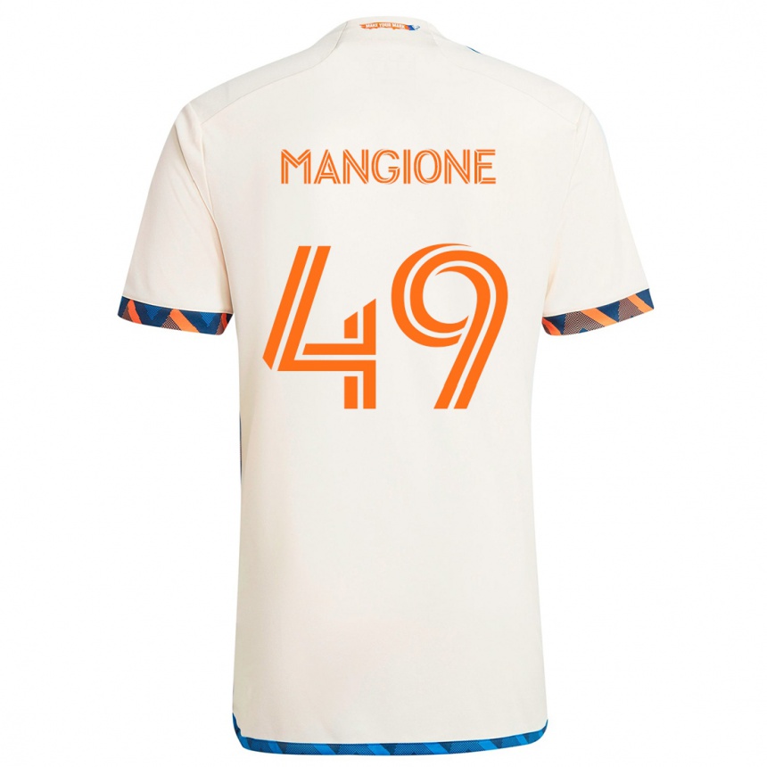 Women Football Peter Mangione #49 White Orange Away Jersey 2024/25 T-Shirt Australia