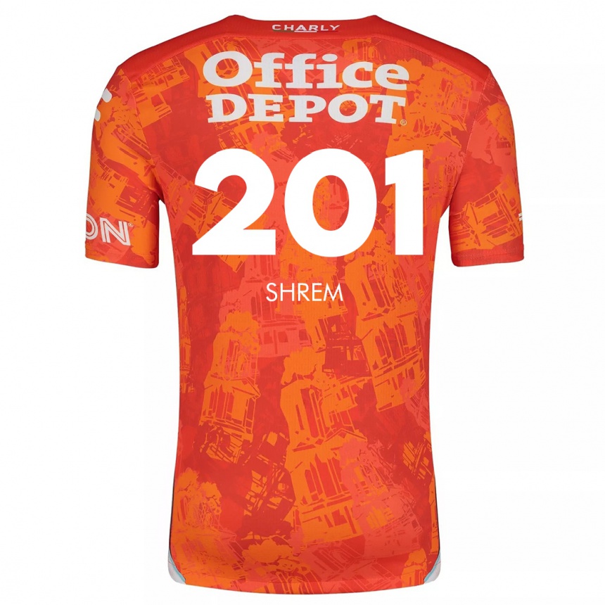 Women Football David Shrem #201 Orange White Away Jersey 2024/25 T-Shirt Australia