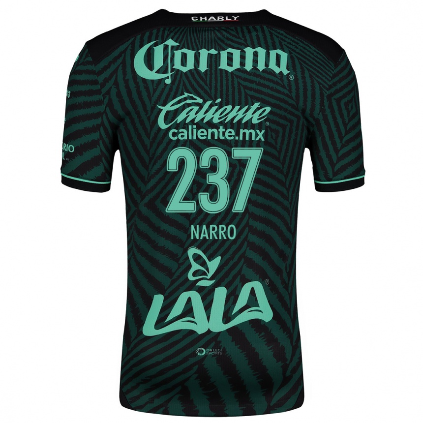 Women Football Ernesto Narro #237 Black Green Away Jersey 2024/25 T-Shirt Australia