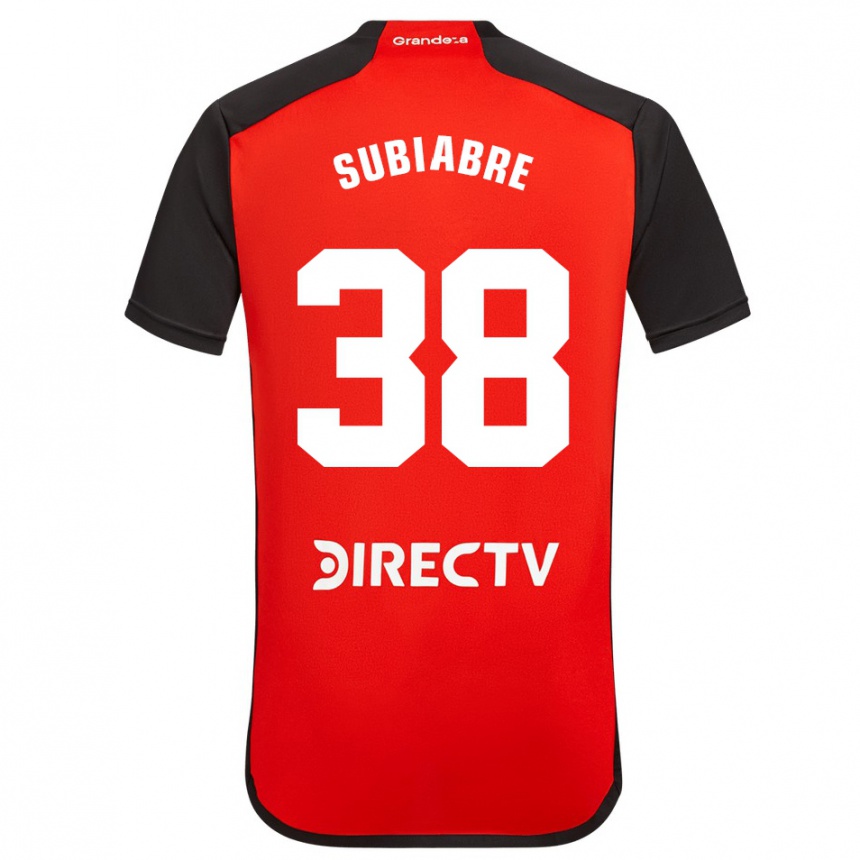 Women Football Ian Subiabre #38 Red Black White Away Jersey 2024/25 T-Shirt Australia