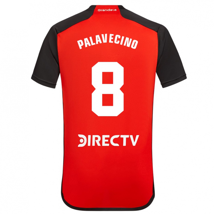 Women Football Agustín Palavecino #8 Red Black White Away Jersey 2024/25 T-Shirt Australia