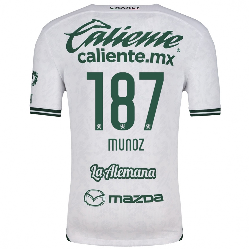 Women Football Diego Muñoz #187 White Green Away Jersey 2024/25 T-Shirt Australia