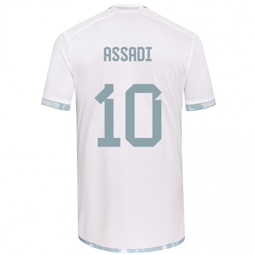 Women Football Lucas Assadi #10 White Grey Away Jersey 2024/25 T-Shirt Australia