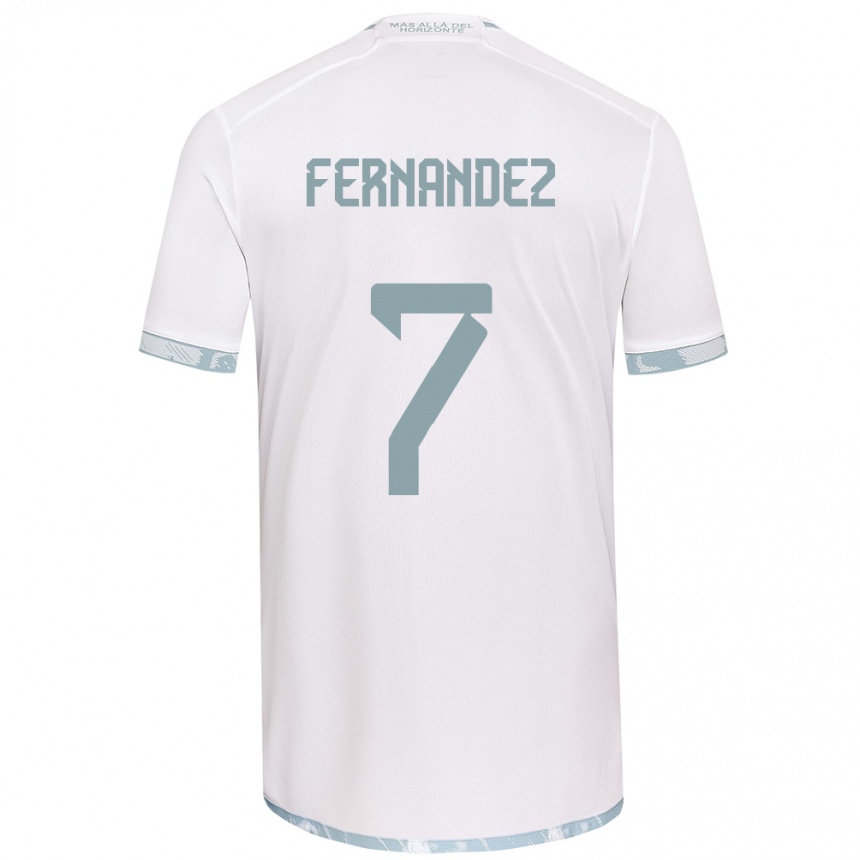 Women Football Rebeca Fernández #7 White Grey Away Jersey 2024/25 T-Shirt Australia