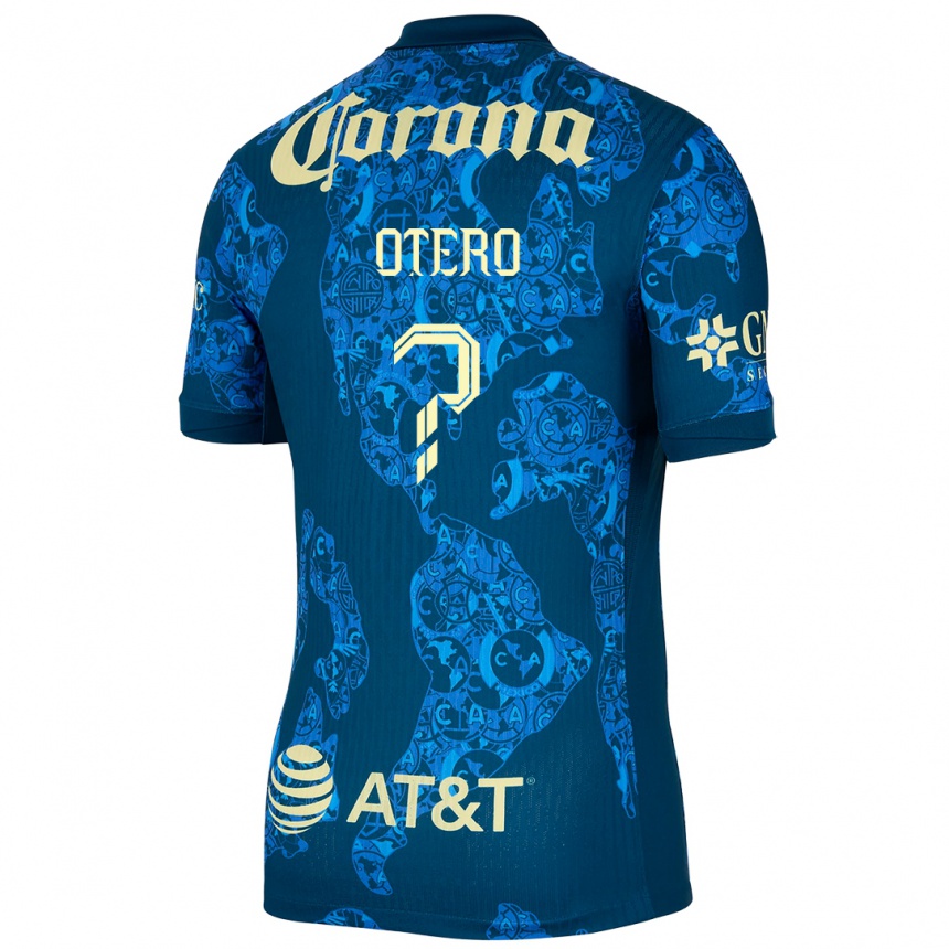 Women Football Juan Otero #0 Blue Yellow Away Jersey 2024/25 T-Shirt Australia