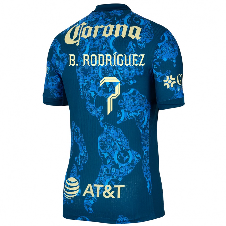 Women Football Brian Rodríguez #7 Blue Yellow Away Jersey 2024/25 T-Shirt Australia