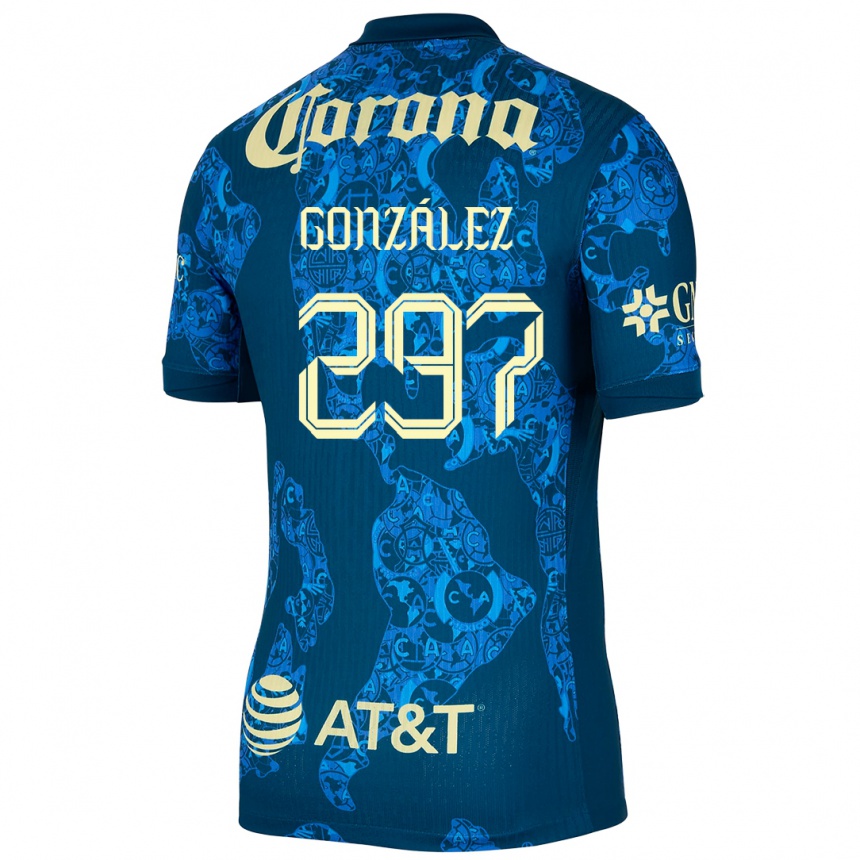 Women Football Océlotl González #297 Blue Yellow Away Jersey 2024/25 T-Shirt Australia