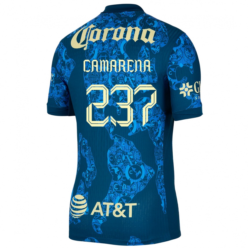 Women Football Santiago Camarena #237 Blue Yellow Away Jersey 2024/25 T-Shirt Australia