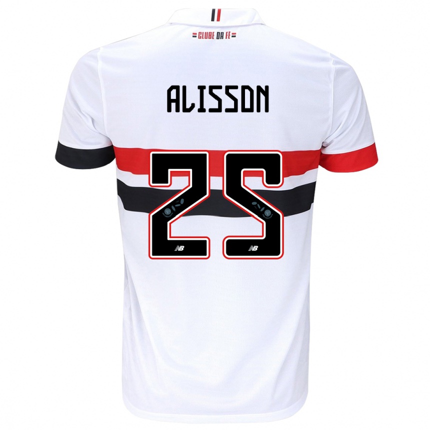 Kids Football Alisson #25 White Red Black Home Jersey 2024/25 T-Shirt Australia