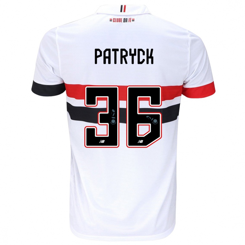 Kids Football Patryck #36 White Red Black Home Jersey 2024/25 T-Shirt Australia