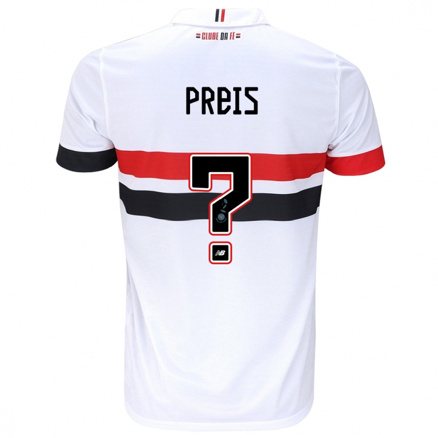 Kids Football Felipe Preis #0 White Red Black Home Jersey 2024/25 T-Shirt Australia