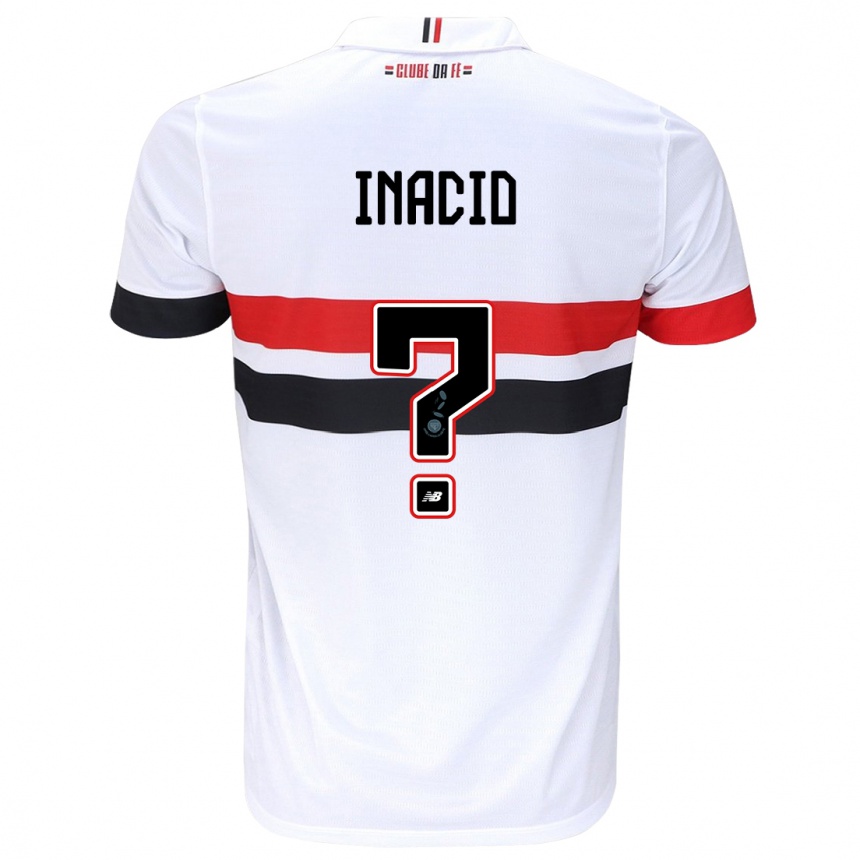 Kids Football Lucas Inácio #0 White Red Black Home Jersey 2024/25 T-Shirt Australia