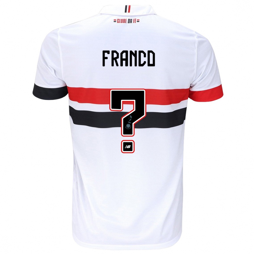 Kids Football Franco #0 White Red Black Home Jersey 2024/25 T-Shirt Australia