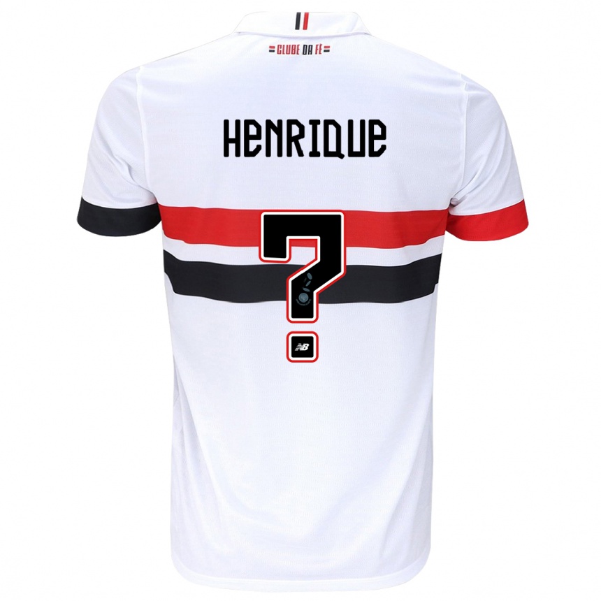 Kids Football Luiz Henrique #0 White Red Black Home Jersey 2024/25 T-Shirt Australia