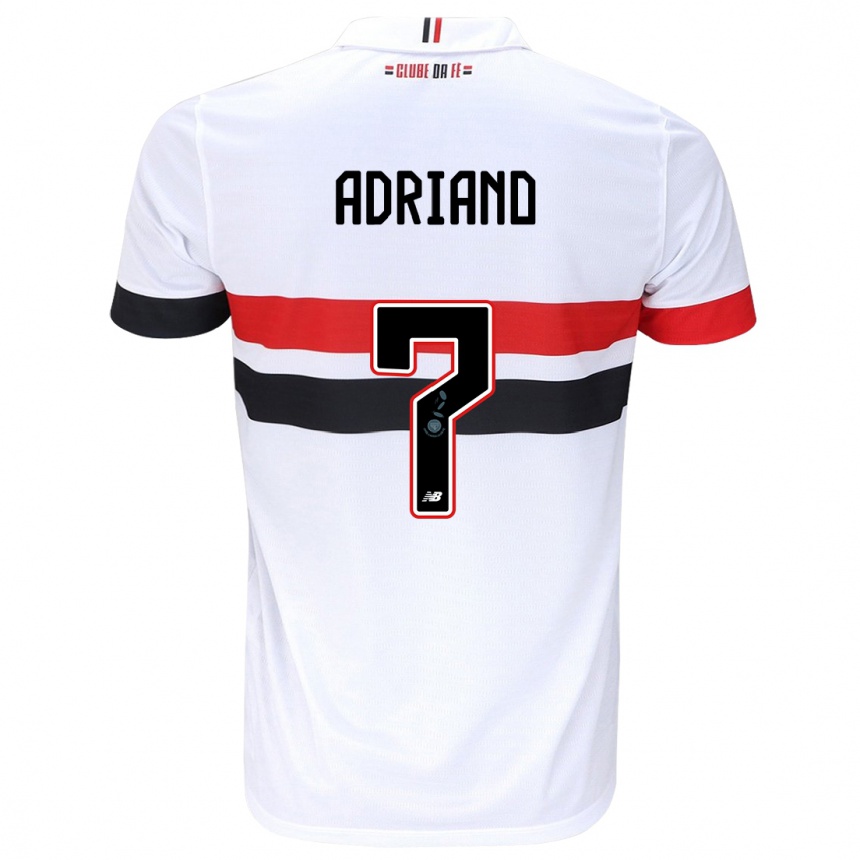 Kids Football João Adriano #7 White Red Black Home Jersey 2024/25 T-Shirt Australia