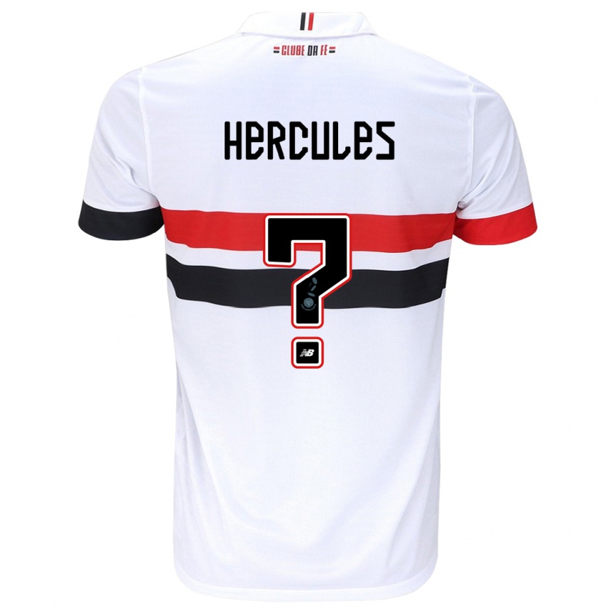 Kids Football Hercules #0 White Red Black Home Jersey 2024/25 T-Shirt Australia