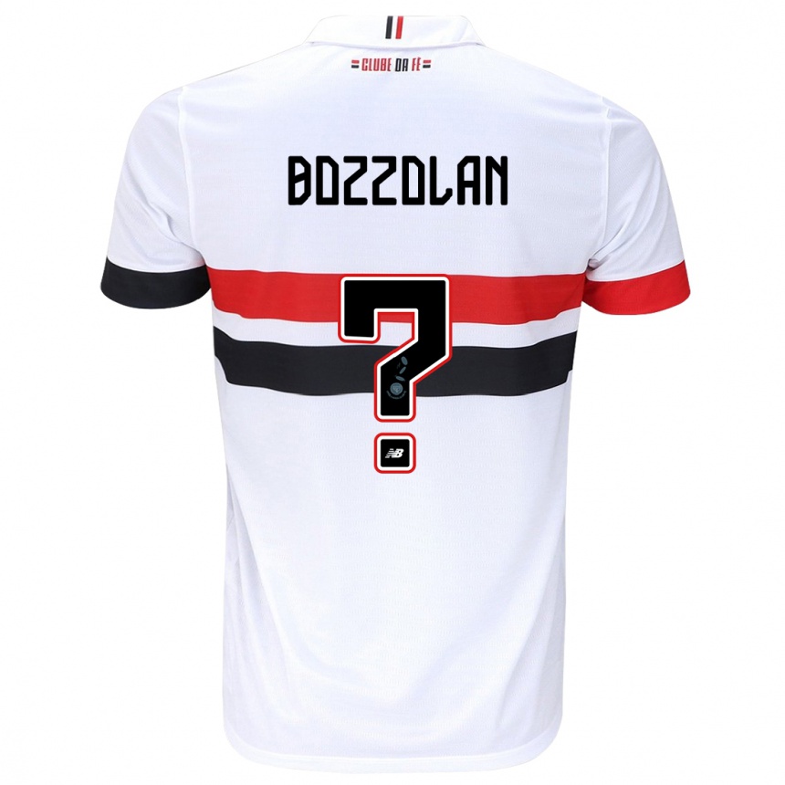 Kids Football Gabriel Bozzolan #0 White Red Black Home Jersey 2024/25 T-Shirt Australia