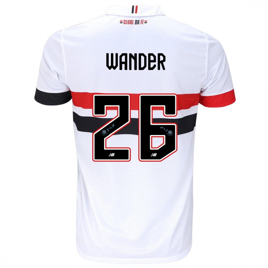 Kids Football Talles Wander #26 White Red Black Home Jersey 2024/25 T-Shirt Australia