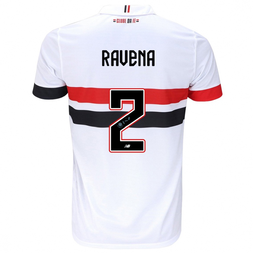 Kids Football Ravena #2 White Red Black Home Jersey 2024/25 T-Shirt Australia